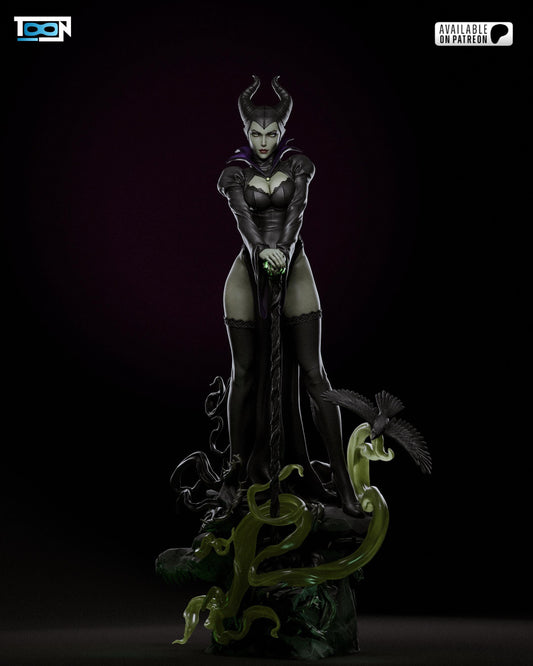Maleficent Dark Fairy – Sleeping Beauty Fan Art Statue | Maximum Detailed 16K Ultra-High Definition