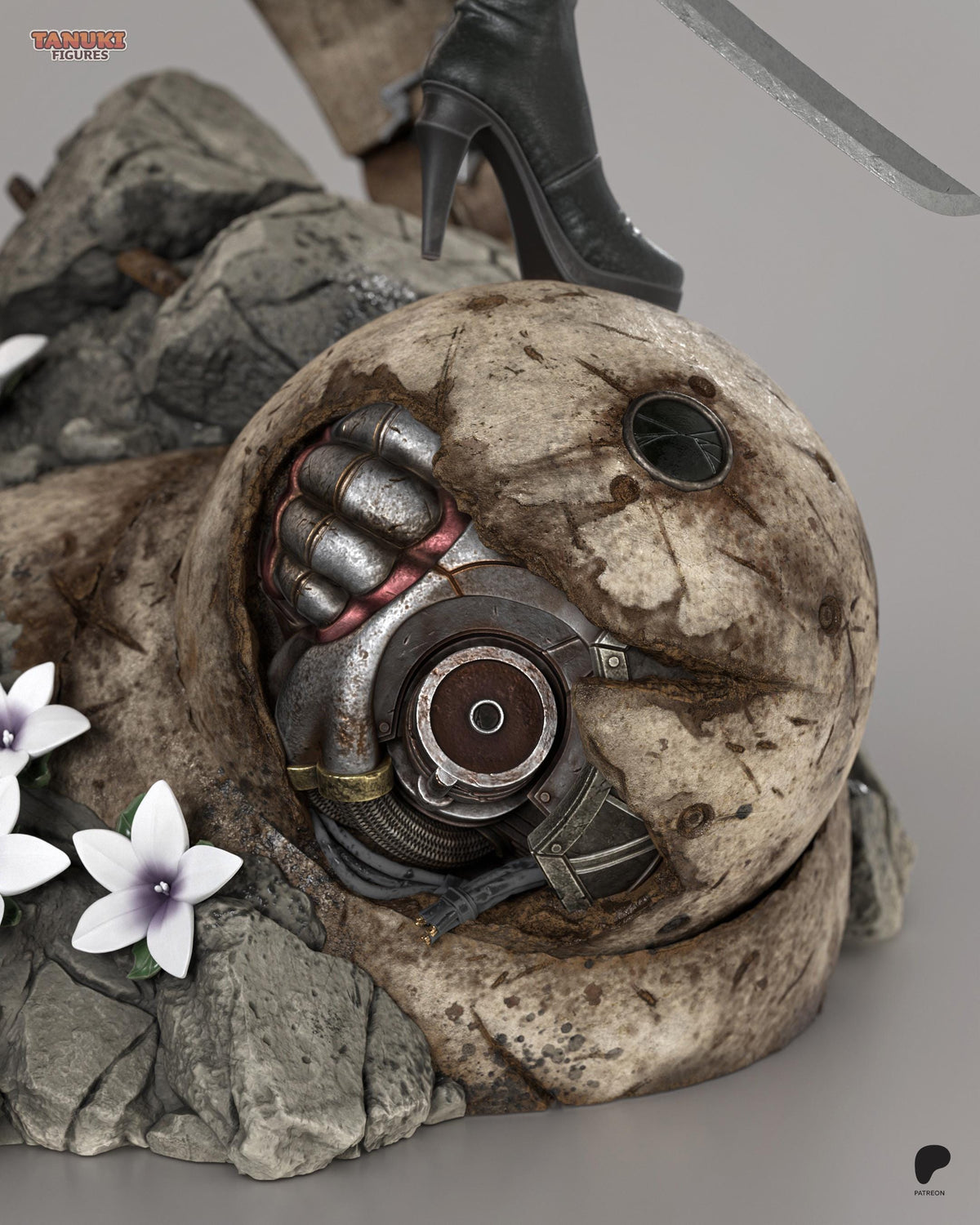 NieR: Automata 2B – Mechanical Soul Diorama Statue | Maximum Detailed 16K Ultra-High Definition