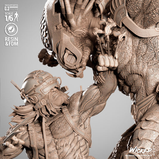 Weapon X vs Predator Diorama | Maximum Detailed 16K Ultra-High Definition