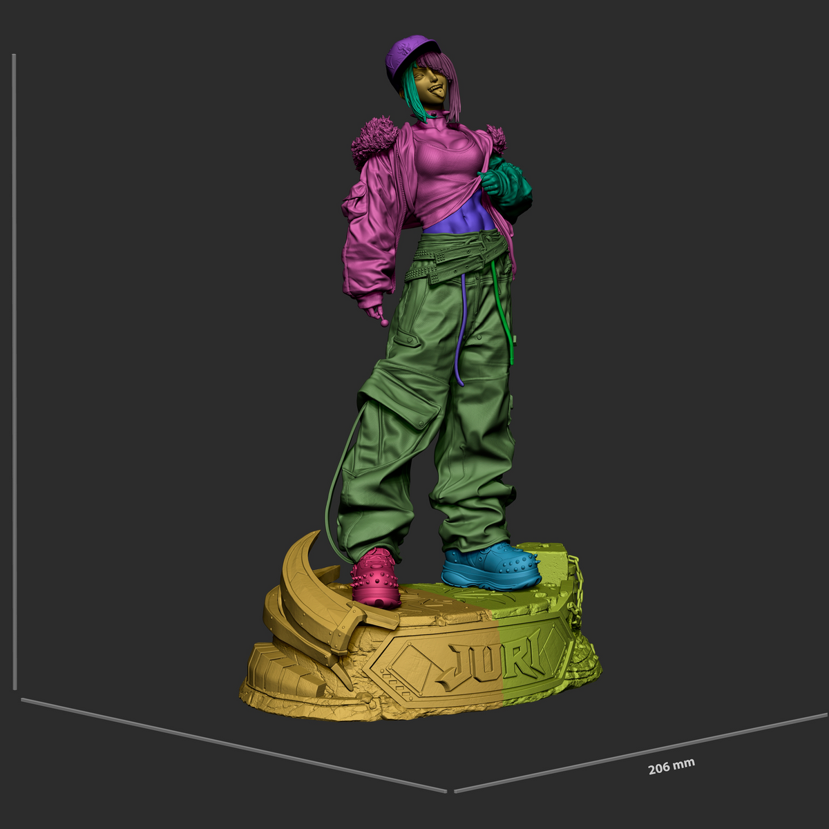Streetwear Juri Han Statue Street Fighter 6 | Maximum Detailed 16K Ultra-High Definition