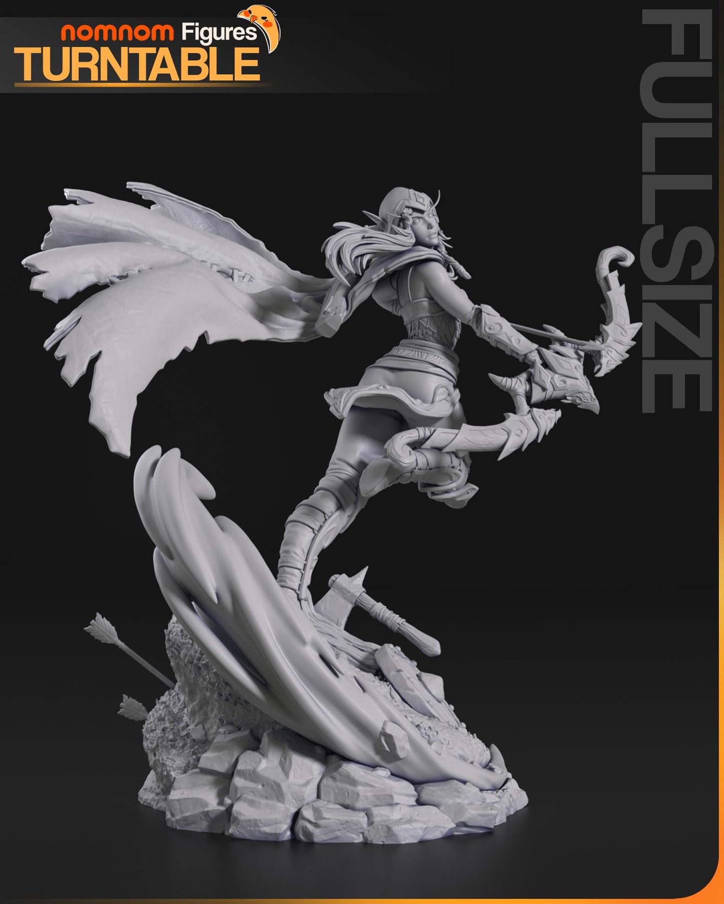 Alleria Windrunner Sculpture | Maximum Detailed 16K Ultra-High Definition