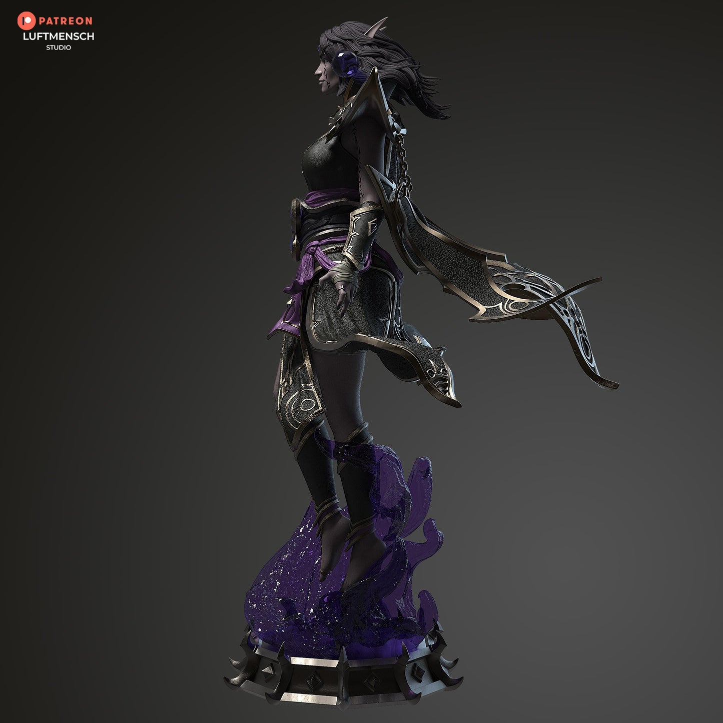Xal'atath – World of Warcraft Harbinger of the Void Statue  Maximum Detailed 16K Ultra-High Definition
