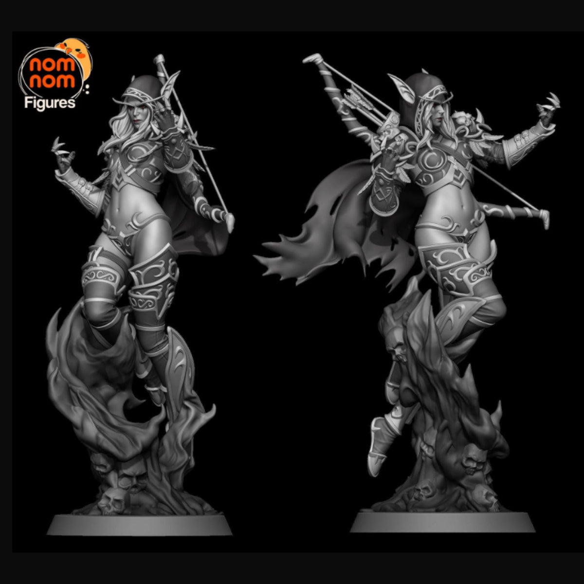 Sylvanas Windrunner Statue - Worold of Warcraft | Maximum Detailed 16K Ultra-High Definition
