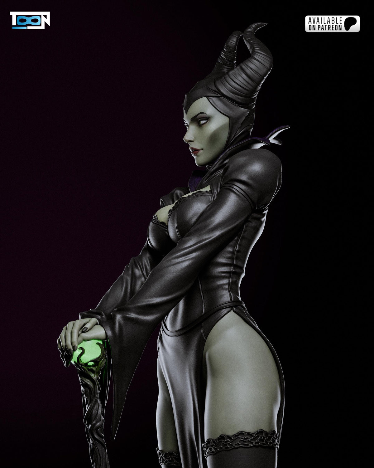 Maleficent Dark Fairy – Sleeping Beauty Fan Art Statue |  Maximum Detailed 16K Ultra-High Definition