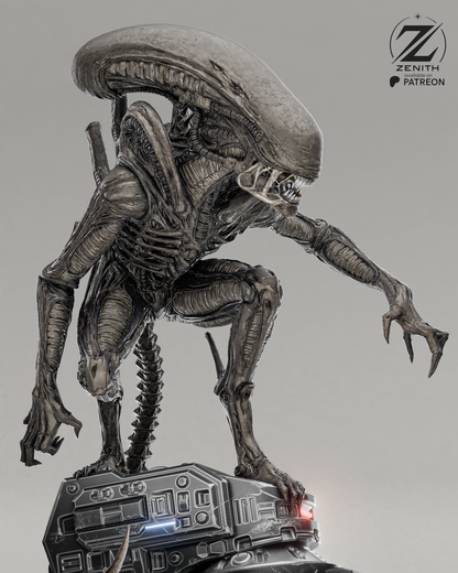 Alien Xenomorph Statue | Maximum Detailed 16K Ultra-High Definition