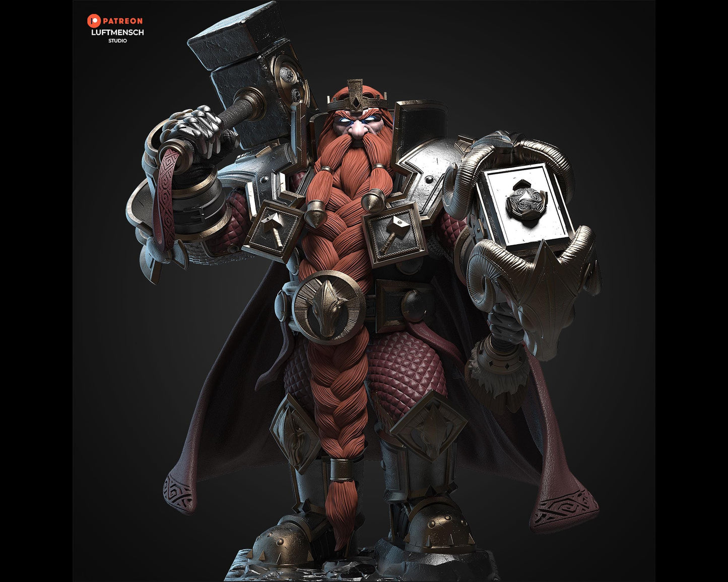 Magni Bronzebeard - King of the dwarven kingdom of Khaz Modan | Maximum Detailed 16K Ultra-High Definition