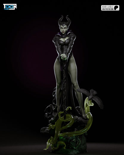 Maleficent Dark Fairy – Sleeping Beauty Fan Art Statue |  Maximum Detailed 16K Ultra-High Definition