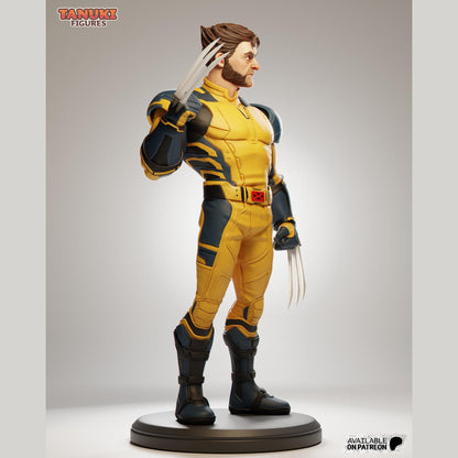 Wolverine Sculpture  | Maximum Detailed 16K Ultra-High Definition