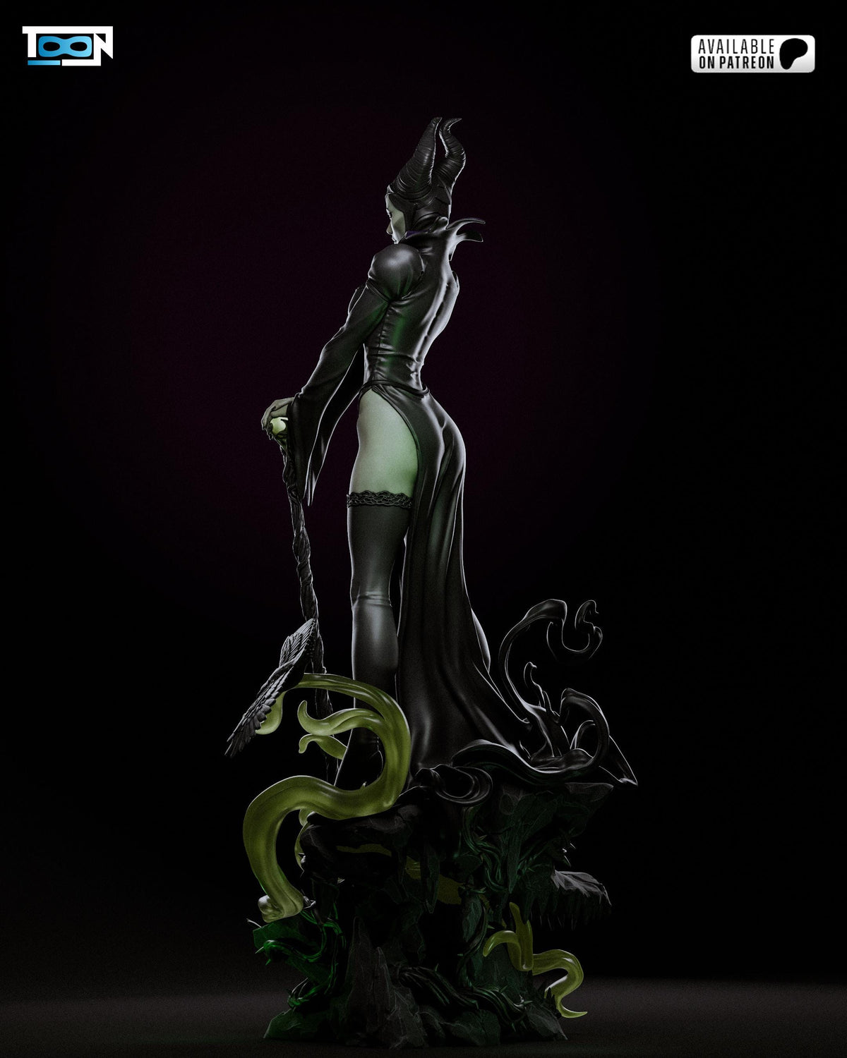 Maleficent Dark Fairy – Sleeping Beauty Fan Art Statue |  Maximum Detailed 16K Ultra-High Definition