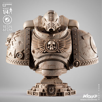 Warhammer 40K Titus Bust | Maximum Detailed 16K Ultra-High Definition