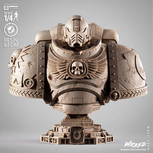 Warhammer 40K Titus Bust | Maximum Detailed 16K Ultra-High Definition