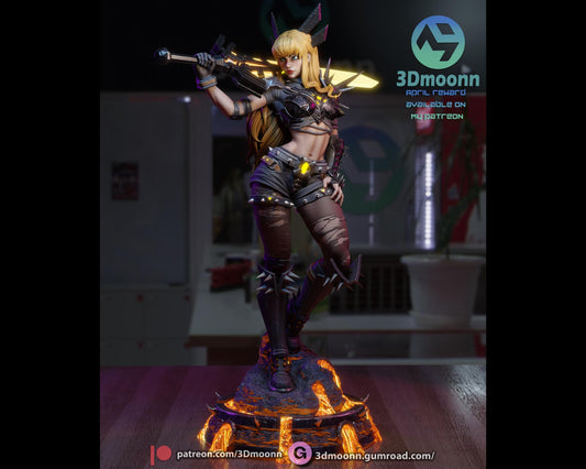 Magik (Illyana Rasputina) – Marvel X-Men Soulsword Statue | Maximum Detailed 16K Ultra-High Definition
