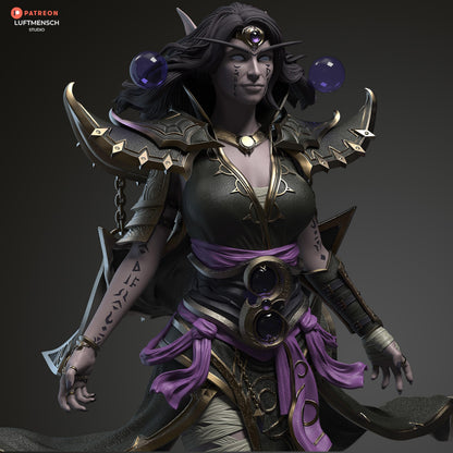 Xal'atath – World of Warcraft Harbinger of the Void Statue  Maximum Detailed 16K Ultra-High Definition