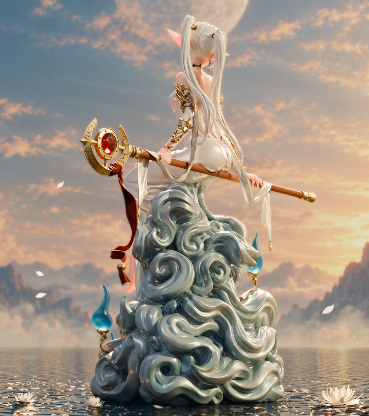 Frieren Beyond Journey's End Sculpture | Maximum Detailed 16K Ultra-High Definition