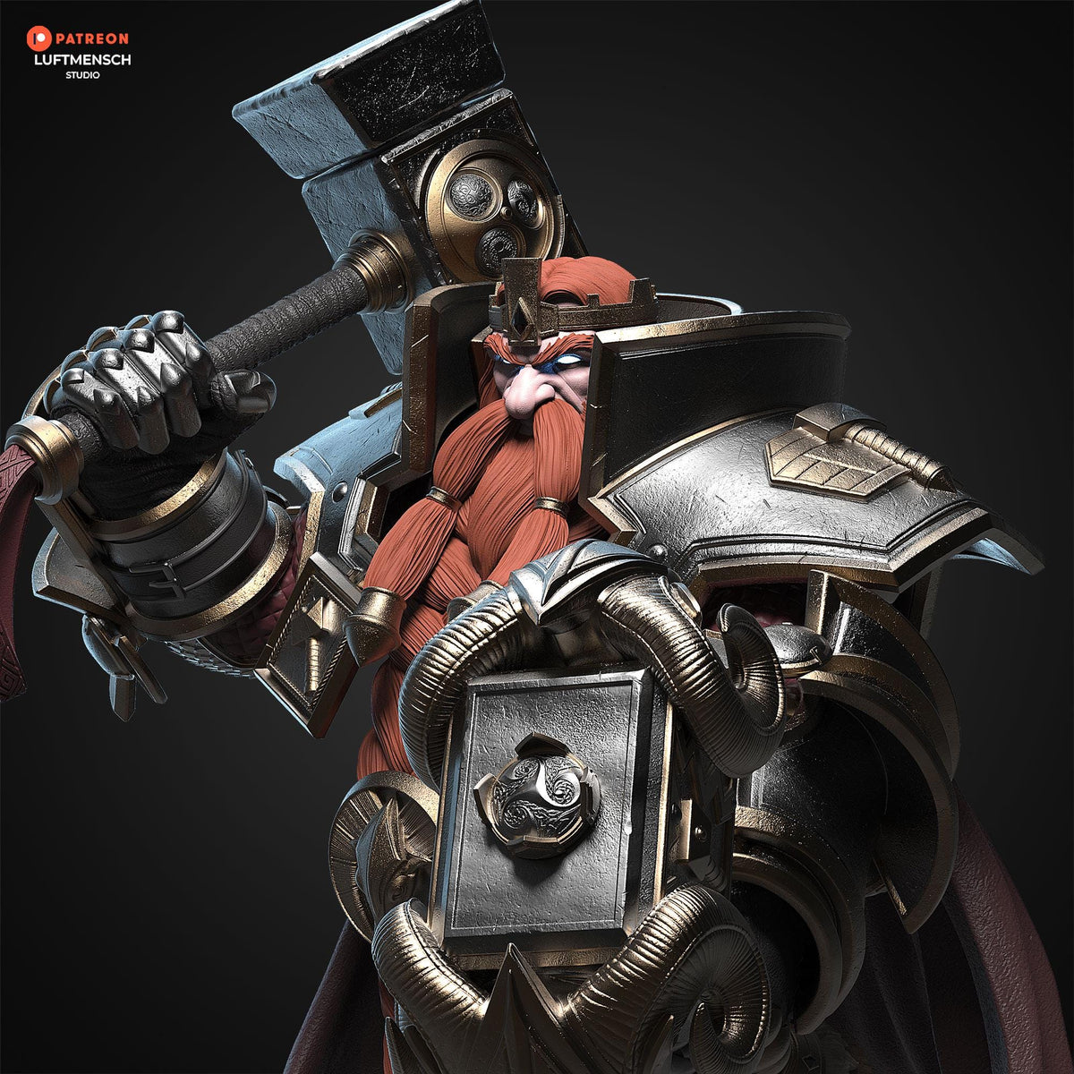 Magni Bronzebeard - King of the dwarven kingdom of Khaz Modan | Maximum Detailed 16K Ultra-High Definition