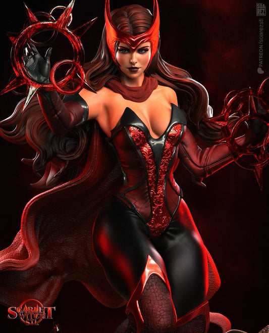 Scarlet Witch Statue | Maximum Detailed 16K Ultra-High Definition
