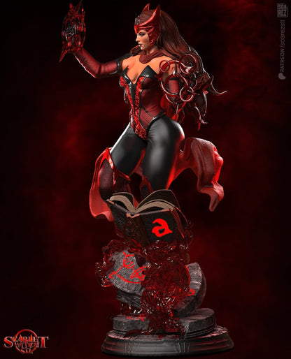 Scarlet Witch Statue | Maximum Detailed 16K Ultra-High Definition