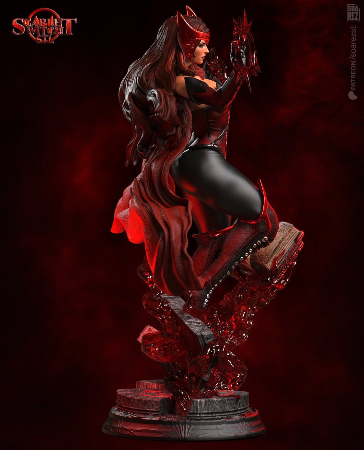 Scarlet Witch Statue | Maximum Detailed 16K Ultra-High Definition