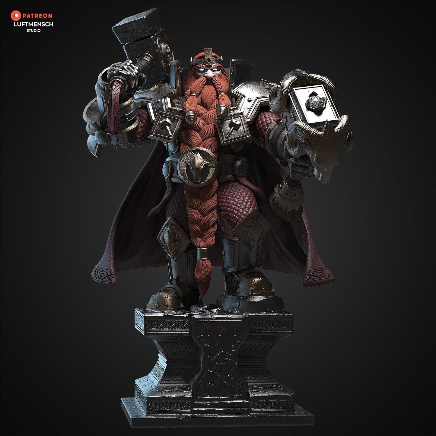Magni Bronzebeard - King of the dwarven kingdom of Khaz Modan | Maximum Detailed 16K Ultra-High Definition