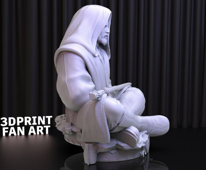Hand-Painted Obi Wan Kenobi Bust | Maximum Detailed 16K Ultra-High Definition