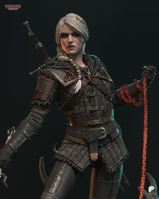 Ciri (Cirilla) – The Witcher 3 Monster Hunter Diorama Statue | Maximum Detailed 16K Ultra-High Definition
