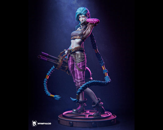 Jinx The Reckless Sculpture | Maximum Detailed 16K Ultra-High Definition