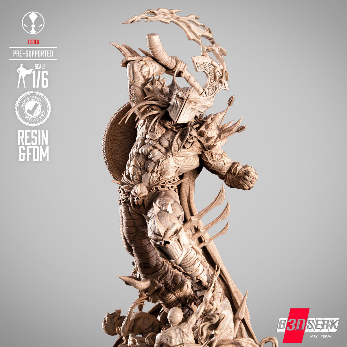 Spawn - Dark Ages Warrior  | Maximum Detailed 16K Ultra-High Definition Resin