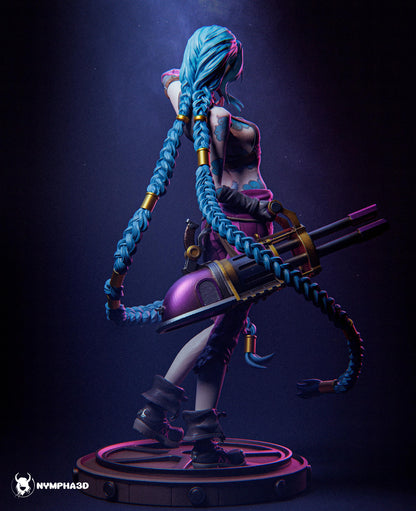Jinx The Reckless Sculpture | Maximum Detailed 16K Ultra-High Definition