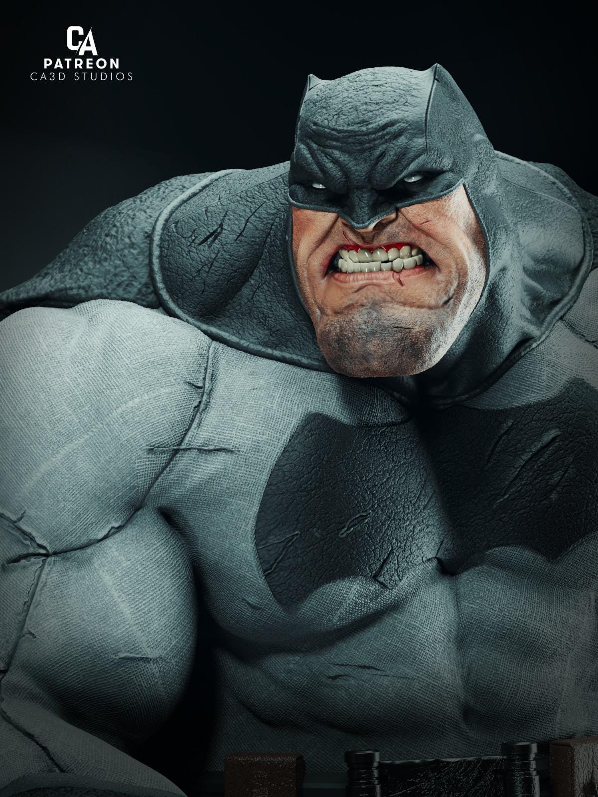 Hand-Painted Dark Knight Sculpture | Maximum Detailed 16K Ultra-High Definition Resin
