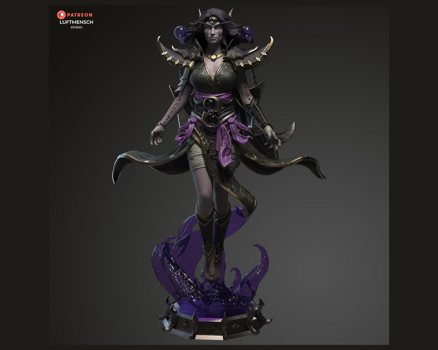 Xal'atath – World of Warcraft Harbinger of the Void Statue  Maximum Detailed 16K Ultra-High Definition