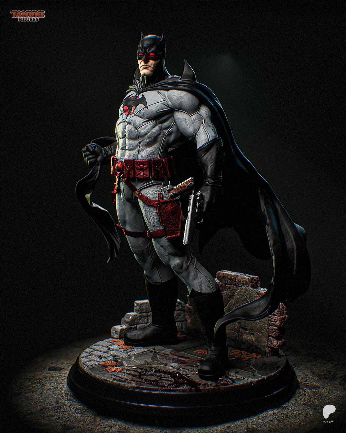 Retro Dark Knight - Batman Statue  | Maximum Detailed 16K Ultra-High Definition