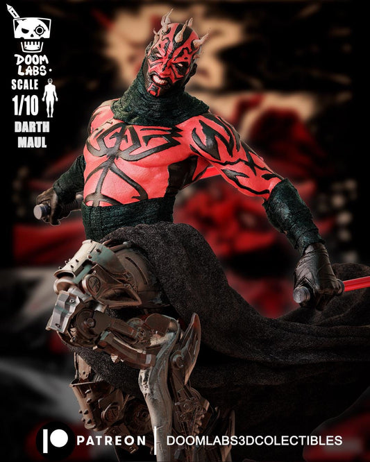 Darth Maul Clone Wars / Solo Cybernetic Statue | Maximum Detailed 16K Ultra-High Definition