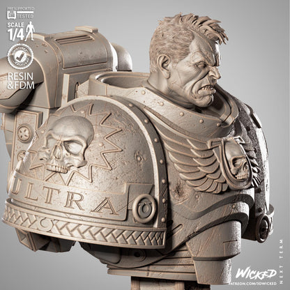 Warhammer 40K Titus Bust | Maximum Detailed 16K Ultra-High Definition