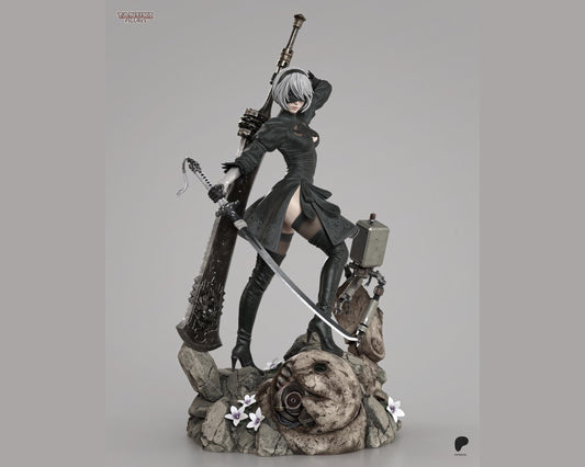 NieR: Automata 2B – Mechanical Soul Diorama Statue | Maximum Detailed 16K Ultra-High Definition