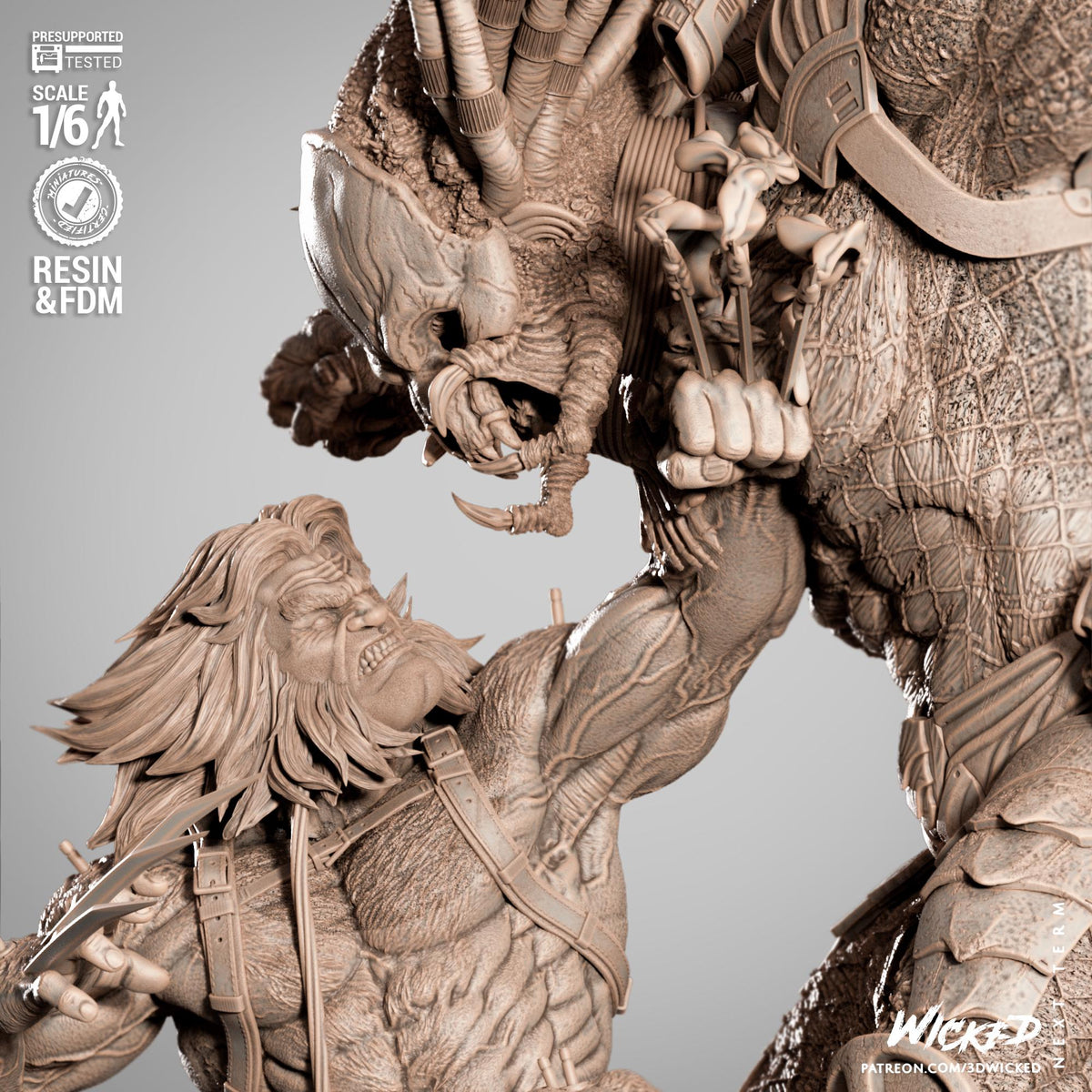Weapon X vs Predator Diorama | Maximum Detailed 16K Ultra-High Definition