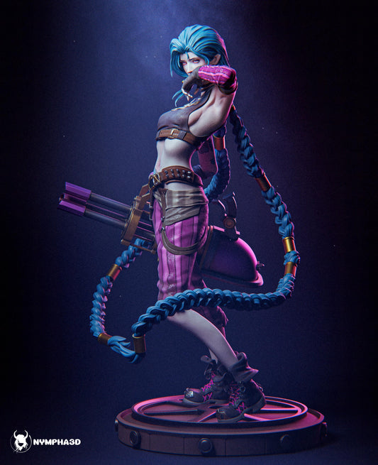 Jinx The Reckless Sculpture | Maximum Detailed 16K Ultra-High Definition