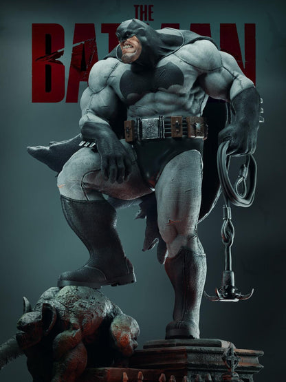Hand-Painted Dark Knight Sculpture | Maximum Detailed 16K Ultra-High Definition Resin