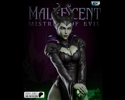 Maleficent Dark Fairy – Sleeping Beauty Fan Art Statue |  Maximum Detailed 16K Ultra-High Definition