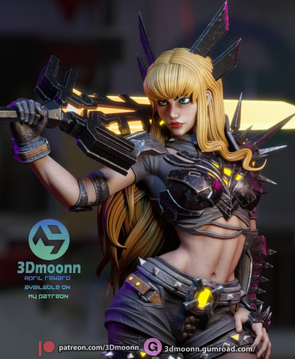 Magik (Illyana Rasputina) – Marvel X-Men Soulsword Statue | Maximum Detailed 16K Ultra-High Definition