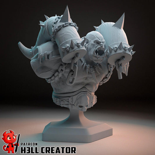 Garrosh Hellscream Bust – World of Warcraft Orc Warchief | Maximum Detailed 16K Ultra-High Definition