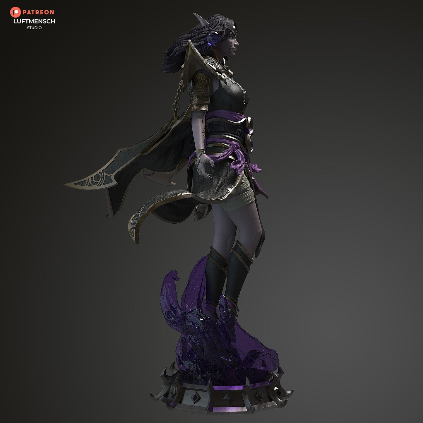 Xal'atath – World of Warcraft Harbinger of the Void Statue  Maximum Detailed 16K Ultra-High Definition