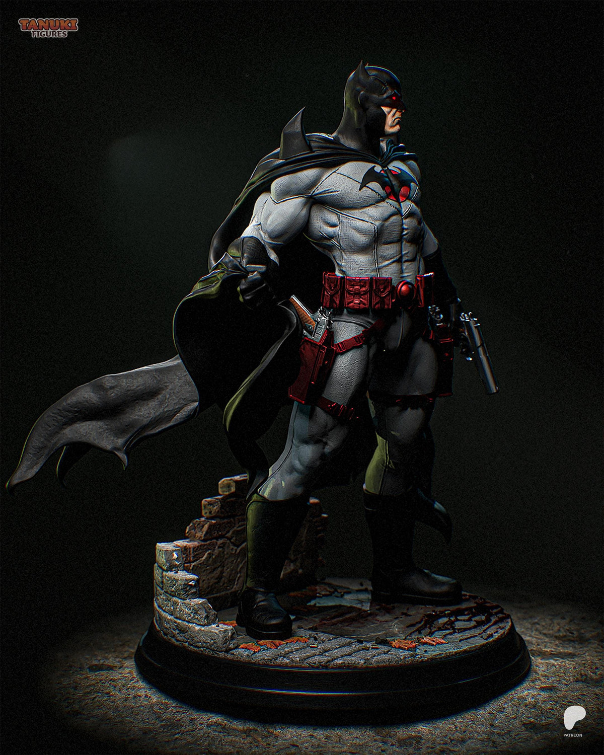 Retro Dark Knight - Batman Statue  | Maximum Detailed 16K Ultra-High Definition