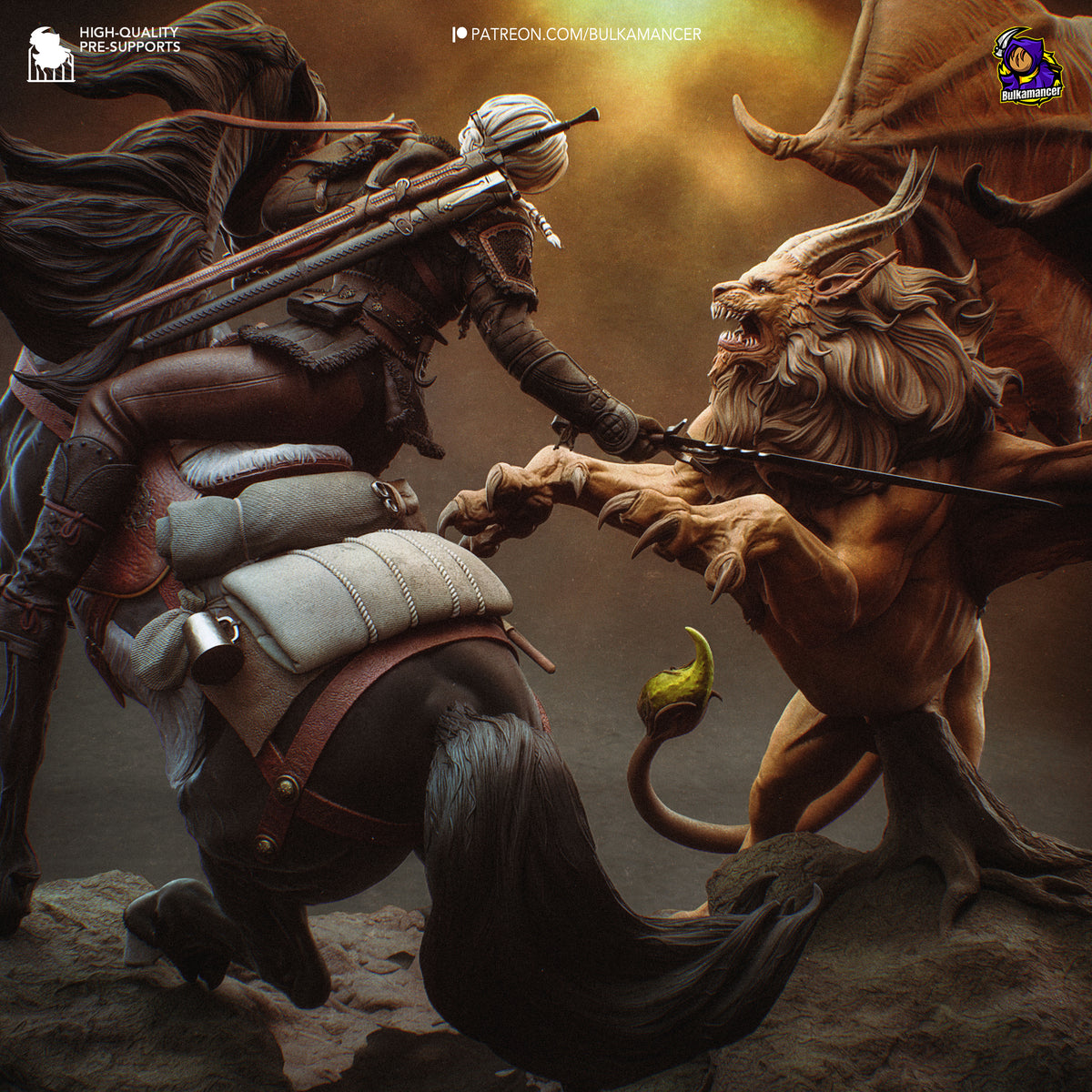 Ciri vs Manticore Diorama | Maximum Detailed 16K Ultra-High Definition