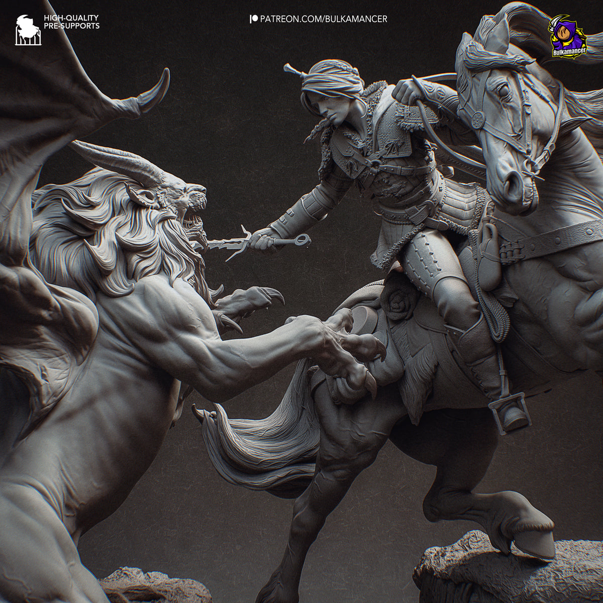 Ciri vs Manticore Diorama | Maximum Detailed 16K Ultra-High Definition