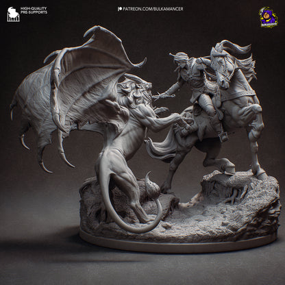 Ciri vs Manticore Diorama | Maximum Detailed 16K Ultra-High Definition