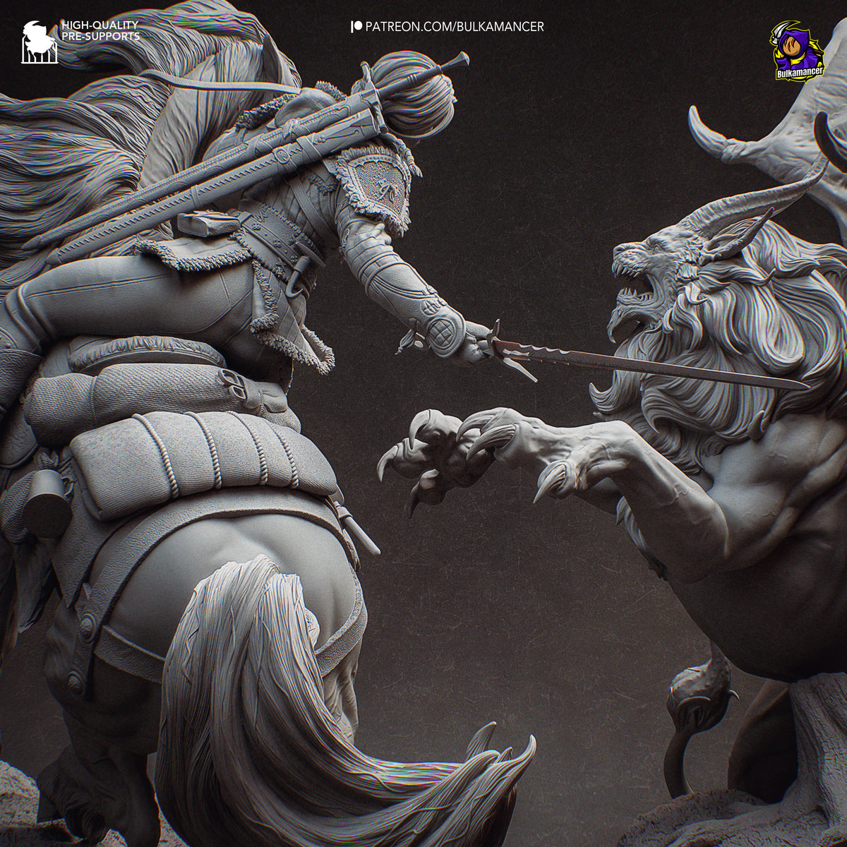 Ciri vs Manticore Diorama | Maximum Detailed 16K Ultra-High Definition