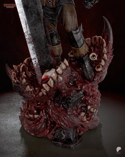 Guts The Black Swordsman Statue – Berserk Anime Diaroma | Maximum Detailed 16K Ultra-High Definition