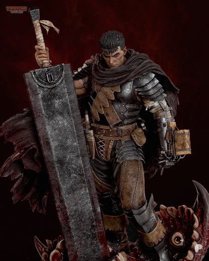 Guts The Black Swordsman Statue – Berserk Anime Diaroma | Maximum Detailed 16K Ultra-High Definition