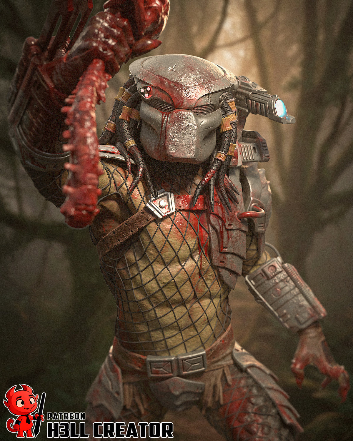Predator Sculpture | Maximum Detailed 16K Ultra-High Definition