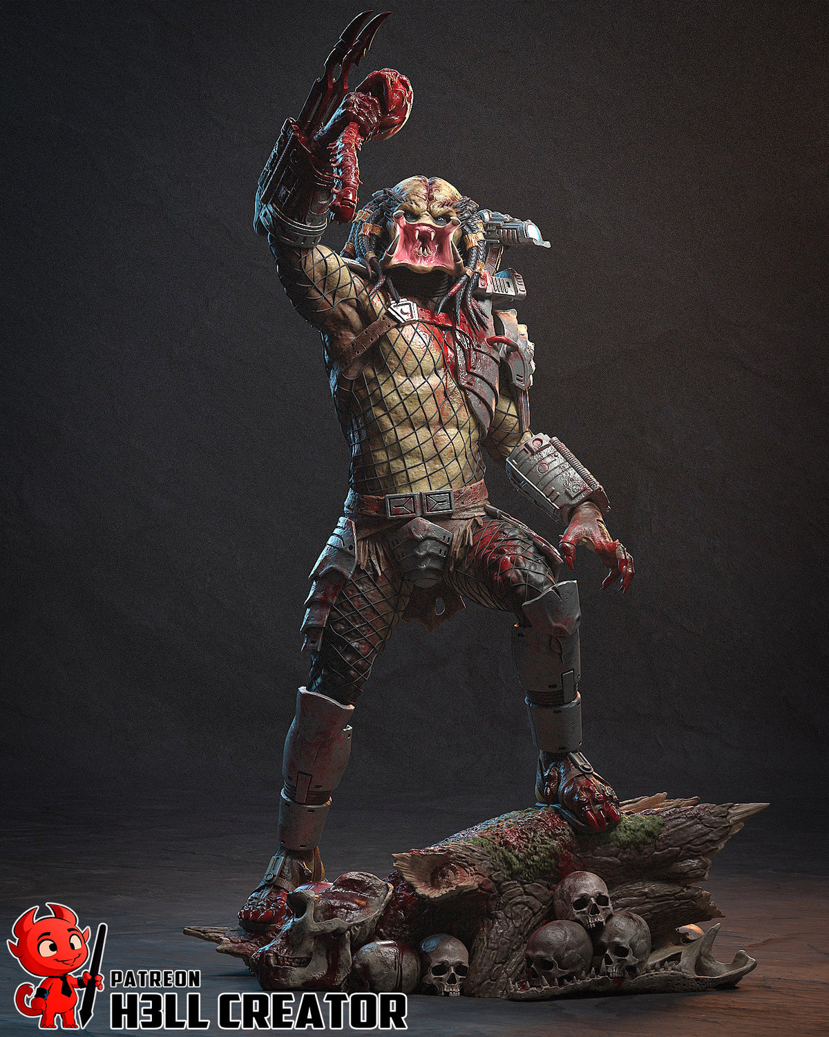Predator Sculpture | Maximum Detailed 16K Ultra-High Definition